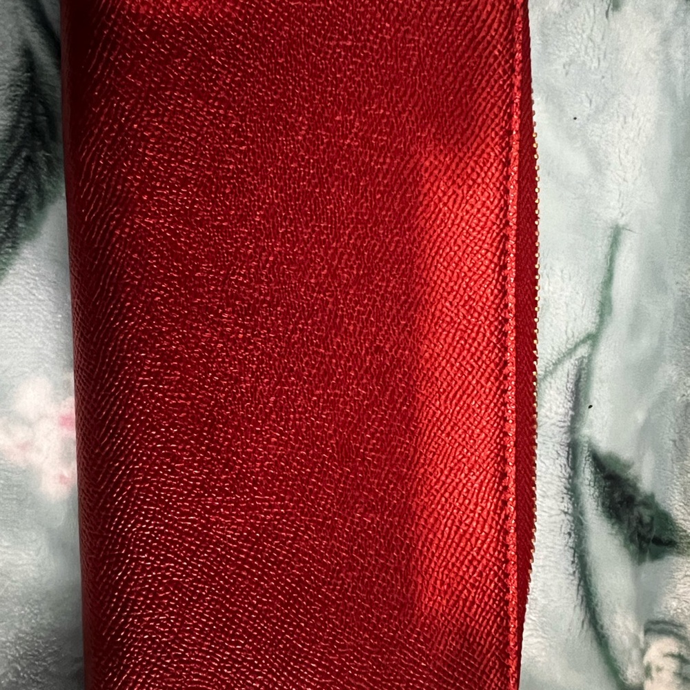 Coach Authentic Wallet. Red Sparkle With Gold Har… - image 3